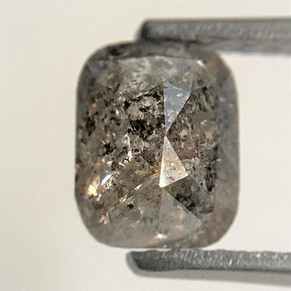 1.60 Ct Oval Shape Dark Gray Natural Loose Diamond, 7.38 mm x 5.38 mm x 3.61 mm Grey Oval Shape Rose Cut Natural Loose Diamond SJ91/48