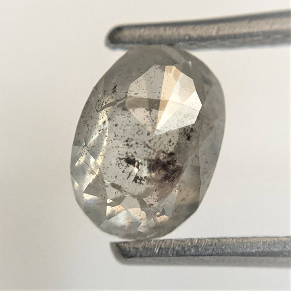 1.46 Ct Natural Loose Diamond Fancy Gray Color Oval Shape, 7.46 mm x 5.45 mm x 3.68 mm Rose Cut Natural Loose Diamond For Ring SJ91/52