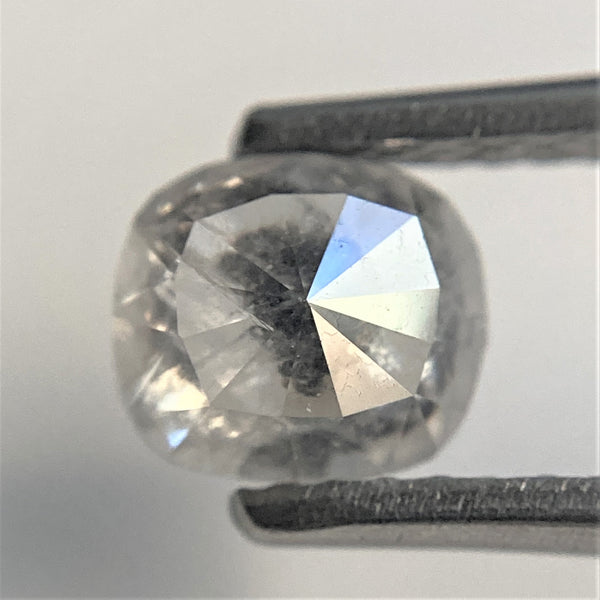 0.93 Ct Natural Oval Cut Rustic Salt and Pepper Diamond, 5.84 mm x 5.17 mm x 3.10 mm Oval Shape Loose Natural Diamond for Ring SJ91/62