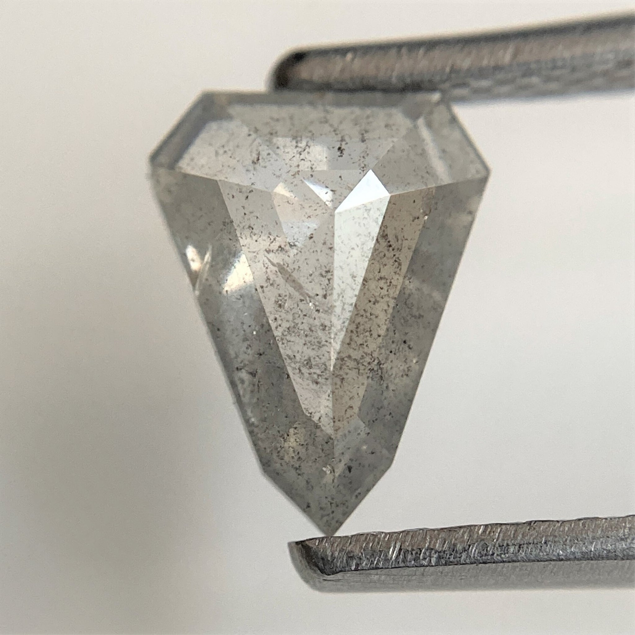 0.89 Ct Fancy Shape Dark Gray Black Color Natural Loose Diamond, 7.70 mm x 5.94 mm x 2.69 mm Shield shape Natural Loose Diamond SJ93/03