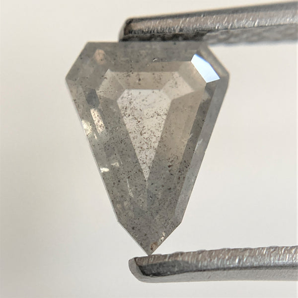 0.89 Ct Fancy Shape Dark Gray Black Color Natural Loose Diamond, 7.70 mm x 5.94 mm x 2.69 mm Shield shape Natural Loose Diamond SJ93/03