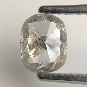0.96 Ct Natural loose diamond salt and pepper Oval shape rose cut, 7.19 mm x 5.69 mm x 2.52 mm Brilliant Oval natural diamond SJ93/13