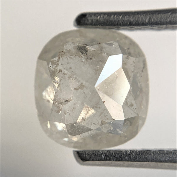 1.37 Ct Gray Color Cushion shape Natural loose diamond, 7.00 mm x 6.64 mm x 3.17 mm Cushion rose cut diamond, 100% conflict free SJ91/66