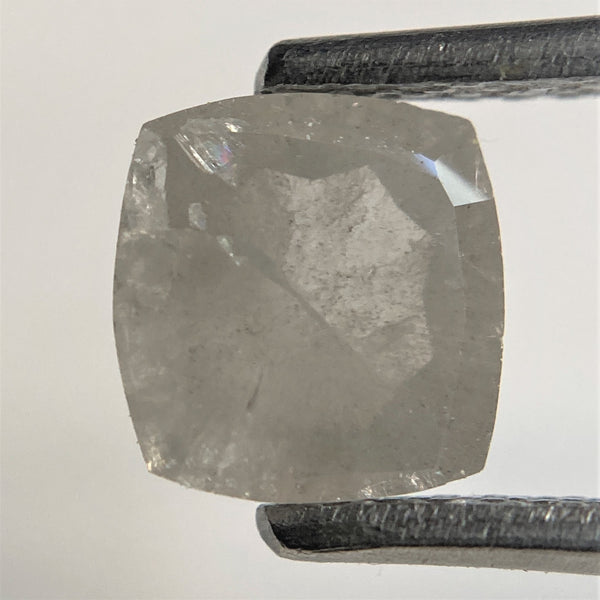 1.26 Ct Gray Color Cushion shape Natural loose diamond, 6.45 mm x 6.16 mm x 3.21 mm Cushion rose cut diamond, 100% conflict free SJ91/69