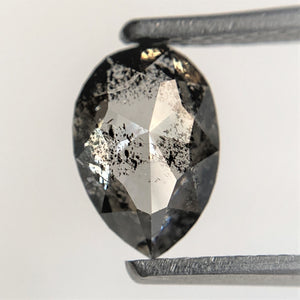 1.02 Ct Pear Shape natural loose diamond salt and pepper, 8.31 mm x 5.63 mm x 2.65 mm Rose cut pear shape natural diamond SJ93/15