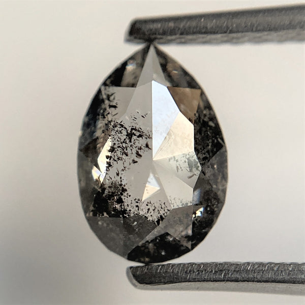 1.02 Ct Pear Shape natural loose diamond salt and pepper, 8.31 mm x 5.63 mm x 2.65 mm Brilliant cut pear shape natural diamond SJ93/15
