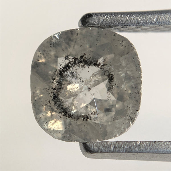0.98 Ct Natural Cushion Shape Gray Color Loose Diamond, 6.43 mm x6.26 mm x 2.60 mm Natural Cushion Shape Diamond perfect for Ring SJ91/72