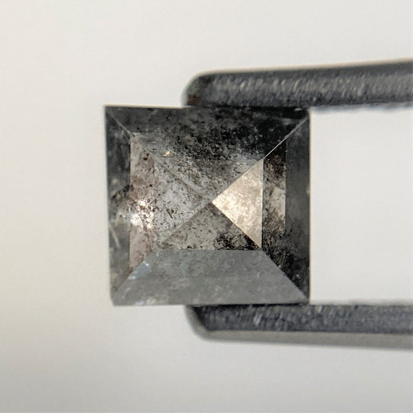 0.86 Ct Grey Black Square Shape Natural Loose Diamond 4.92 mm x 4.69 mm x 3.20 mm Fancy Color Loose Diamond perfect for Jewelry SJ91/112