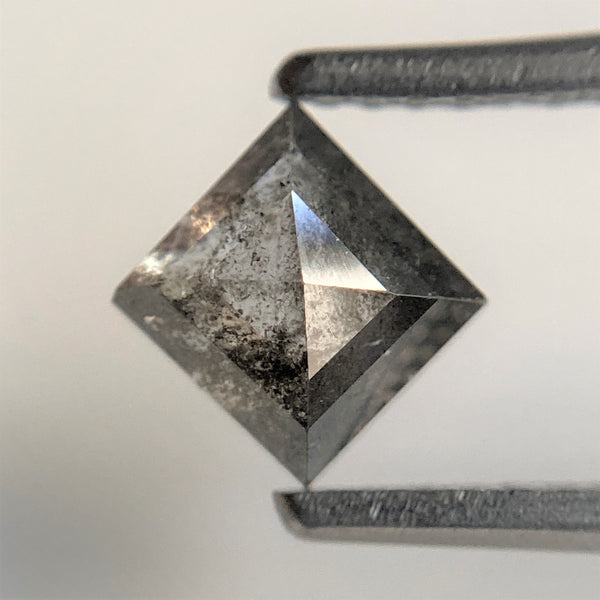 0.86 Ct Grey Black Square Shape Natural Loose Diamond 4.92 mm x 4.69 mm x 3.20 mm Fancy Color Loose Diamond perfect for Jewelry SJ91/112