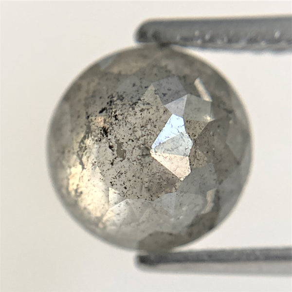 2.00 Ct Round Rose Cut Natural Diamond, 7.90 mm x 4.00 mm Fancy Grey Color Rose Cut Flat Base Natural Diamond SJ92/19