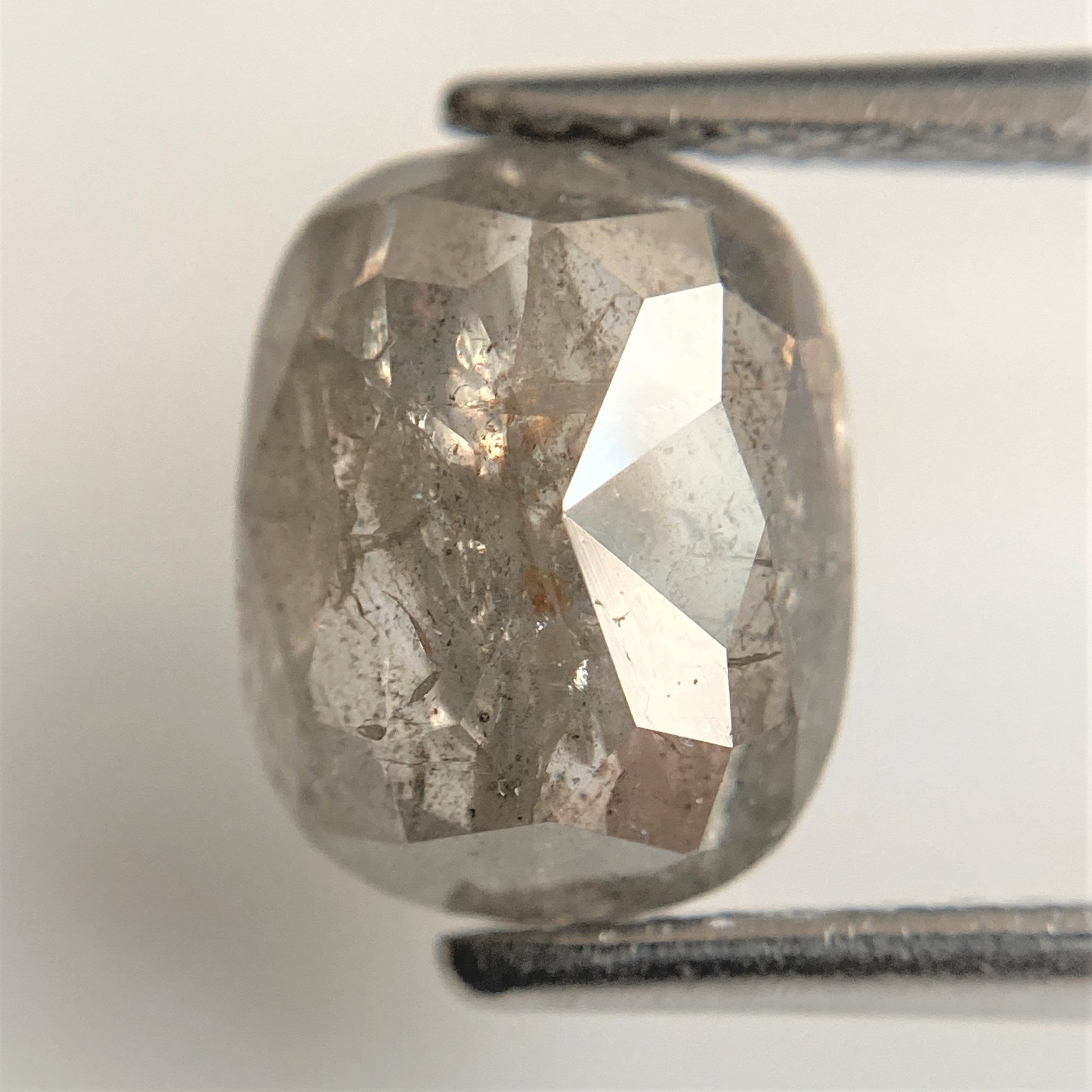 2.80 Ct Oval Shape Gray Natural Loose Diamond 9.21 mm x 7.38 mm x 4.10 mm Oval Shape Rose Cut Natural Loose Diamond SJ90/12