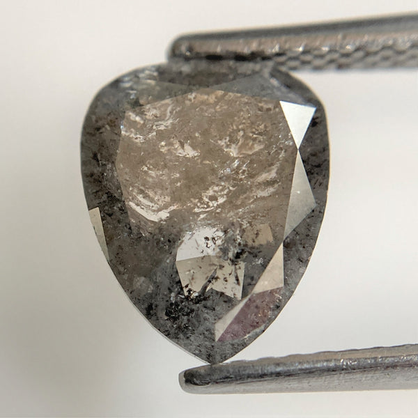 1.97 Ct Fancy Grey Black Pear shape Natural Loose Diamond, 9.33 mm x 7.52 mm x 2.95 mm Pear Cut Superb Quality Diamond SJ90/36