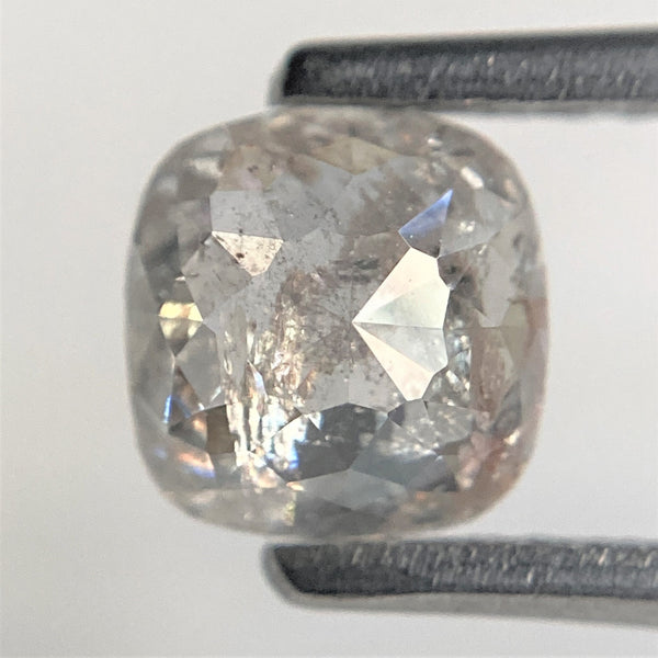 1.05 Ct Natural Cushion Shape Gray Color Loose Diamond, 5.82 mm x 5.63 mm x 3.24 mm Natural Cushion Shape Diamond perfect for Ring SJ92/11