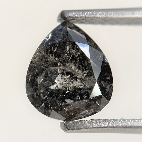 2.12 Ct Fancy Grey Black Pear shape Natural Loose Diamond, 8.35x 7.12 mm x 4.22 mm Pear Cut Superb Quality Diamond SJ90/46
