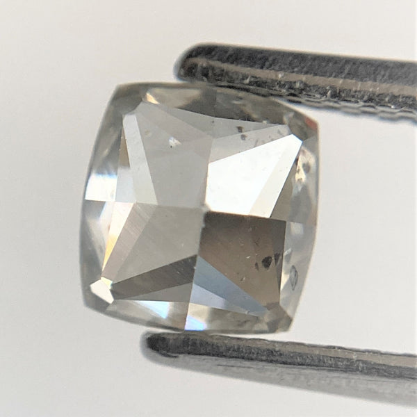0.89 Ct Natural Cushion Shape Gray Color Loose Diamond, 5.31 mm x 5.10 mm x 3.42 mm Natural Cushion Shape Diamond perfect for Ring SJ92/14