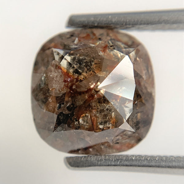 2.38 Ct Cushion Shape Fancy Brown Color Natural Loose Diamond 8.29 mm x 8.12 mm x 3.46 mm Natural Loose Diamond SJ90/60