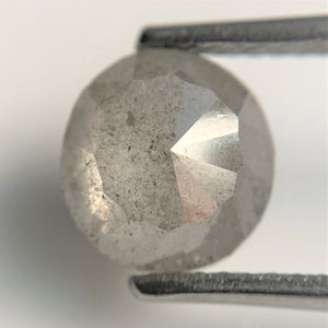 1.85 Ct Oval Shape Gray Natural Loose Diamond, 7.78 mm x 3.74 mm Rose Cut Flat Base Oval Natural Loose Diamond SJ90/62