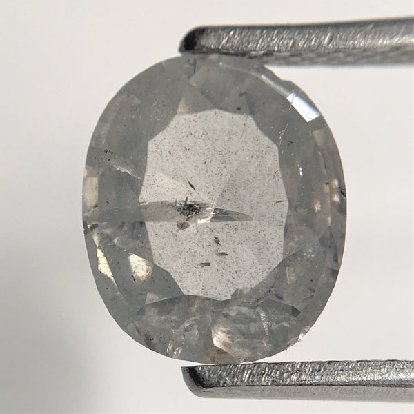 1.76 Ct Oval Shape Dark Grey Color Rose Cut Natural Loose Diamond, 8.95 mm x 7.56 mm x 2.68 mm Beautiful Oval Shape Loose Diamond SJ93/05