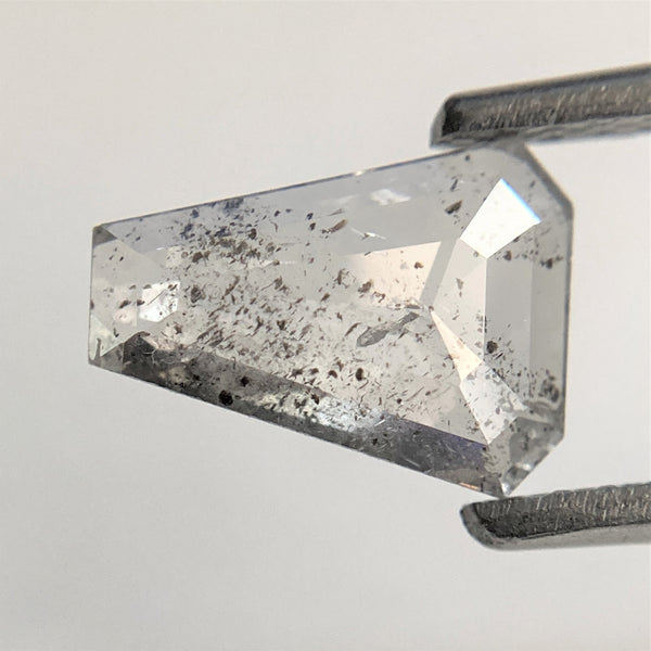 0.93 Ct Natural Shield Shape loose Diamond 8.38 mm x 6.37 mm x 1.87 mm Fancy Grey Black, Diamond for engagement & wedding ring SJ93/06