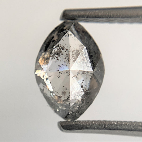 1.27 Ct Marquise Shape natural loose diamond, salt and pepper diamond 8.09 mm x 5.67 mm x 3.85 mm Rose-cut marquise natural diamond SJ93/11