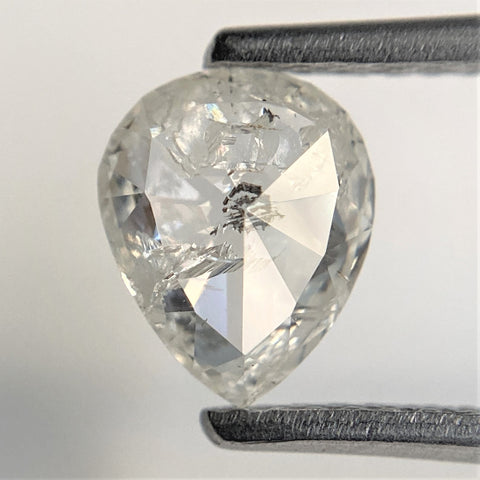 0.94 Ct Pear Shape natural loose diamond salt and pepper, 7.36 mm x 5.99 mm x 2.63 mm Full cut pear shape natural diamond SJ93/20