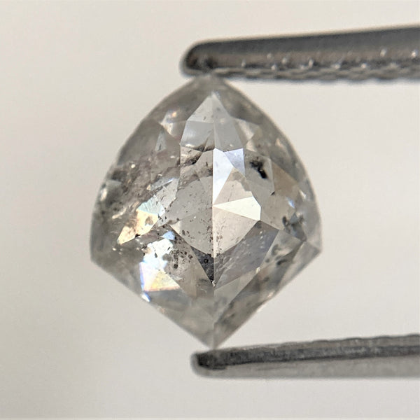 0.95 Ct Natural Shield Shape loose Diamond 7.29 mm x 6.09 mm x 3.04 mm Fancy Grey Black, Diamond for engagement & wedding ring SJ93/23