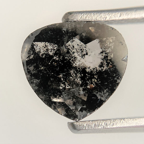 1.10 Ct Fancy Grey Black Pear shape Natural Loose Diamond, 7.41 mm x 7.92 mm x 2.16 mm Pear Cut Superb Quality Diamond SJ93/48