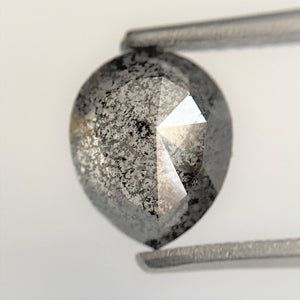 1.71 Ct Pear Cut Loose Natural Diamond Dark Grey Color 8.10 x 6.61 x 3.79 mm, Grey Rose Cut Pear Natural Loose Diamond best for Ring SJ93/49