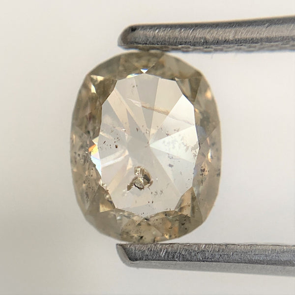 0.87 Ct Fancy Light Brown Oval Shape Natural Loose Diamond, 7.24 mm x 5.72 mm x 2.30 mm Rose Cut Natural Loose Diamond For Ring SJ93/54