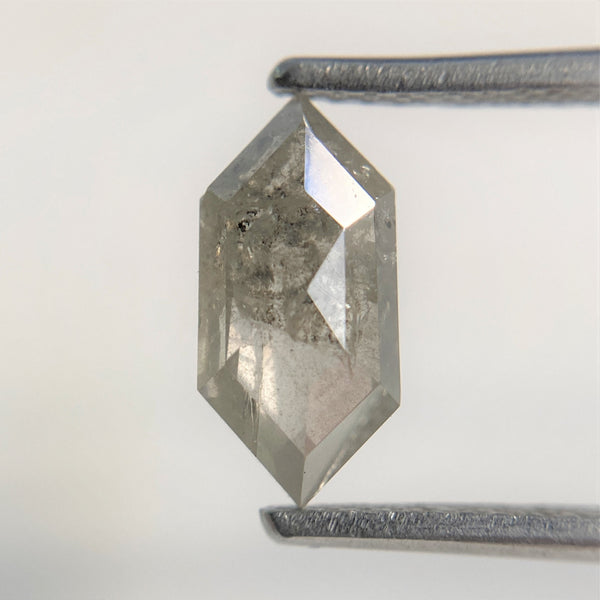 1.52 Ct Hexagon Shape Grey Color Natural Loose Diamond, 10.18 mm x 4.98 mm x 3.04 mm Natural Geometric Loose Diamond SJ93/57