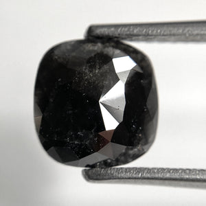 1.83 Ct Cushion Shape Blackish Gray Rose cut Natural Loose Diamond 8.23 mm x 7.95 mm X 2.53 mm Natural Salt and Pepper Diamond SJ47/54
