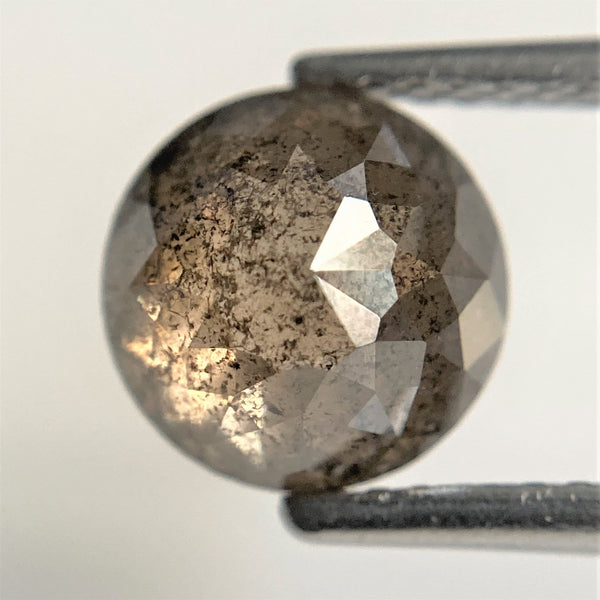 1.81 Ct Round Rose Cut Natural Diamond, 7.66 mm x 3.82 mm Fancy  Color Rose Cut Flat Base Natural Diamond SJ92/19