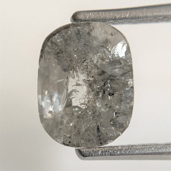 2.11 Ct Oval Shape Gray Natural Loose Diamond 9.22 mm x 7.15 mm x 3.49 mm Oval Shape Rose Cut Natural Loose Diamond SJ90/11