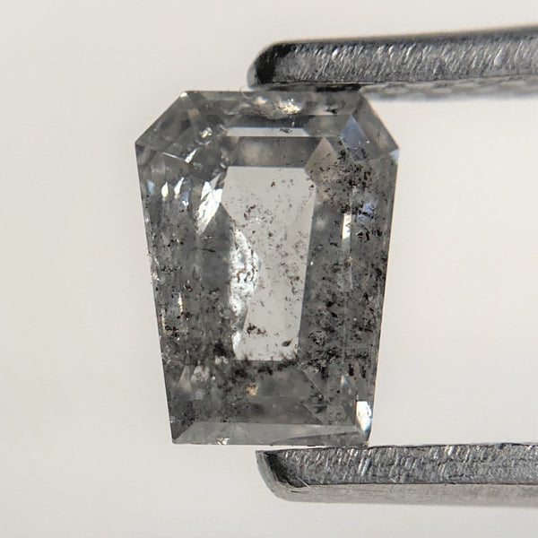 0.72 Ct Salt and Pepper Shield Shape Natural Loose diamond, 6.13 mm x 4.59 mm x 2.52 mm salt and pepper conflict free diamond SJ93/78