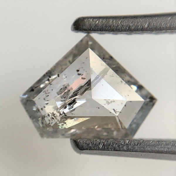0.67 Ct Salt and Pepper Shield Shape Natural Loose diamond, 6.05 mm x 7.92 mm x 1.85 mm salt and pepper conflict free diamond SJ93/81