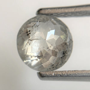 1.12 Ct Natural Loose Diamond Round Rose Cut Black Grey Color 6.29 mm x 3.32 mm Round Shape Rose Cut Natural Diamond  SJ93/87