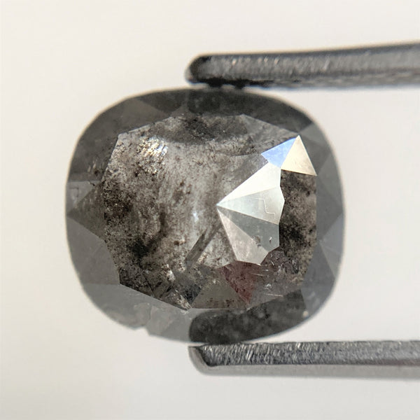 1.92 Ct Oval Shape Dark Grey Transparent Rosecut Natural Diamond, 8.58 mm x 7.93 mm x 3.09 mm Size Rustic Natural Loose Diamond SJ90/19