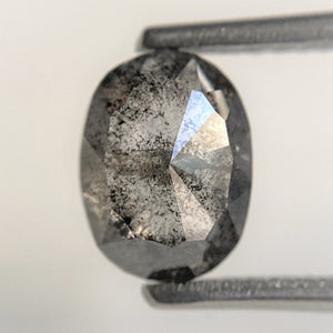 1.53 Ct Oval Shape Dark Grey Transparent Rosecut Natural Diamond, 7.90 mm x 5.88 mm x 3.32 mm Size Rustic Natural Loose Diamond SJ90/21