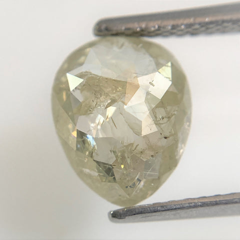 1.87 Ct Light Yellow Color Pear Cut Loose Natural Diamond 9.28 mm x 7.58 mm x 3.05 mm Excellent Diamond Use for Jewelry making SJ90/37