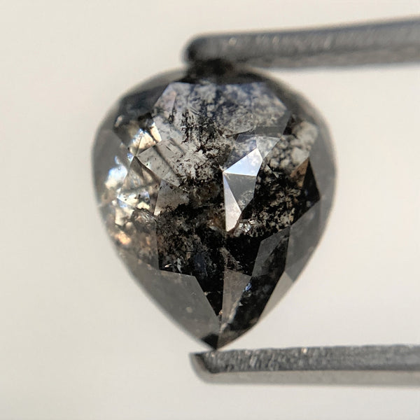 2.12 Ct Fancy Grey Black Pear shape Natural Loose Diamond, 8.35x 7.12 mm x 4.22 mm Pear Cut Superb Quality Diamond SJ90/46