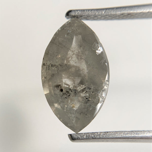 2.78 Ct Marquise Shape natural loose diamond, salt and pepper diamond 12.61 mm x 7.43 mm x 3.46 mm Rose-cut marquise natural diamond SJ90/49