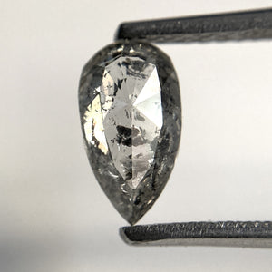 0.96 Ct Pear Shape Gray Rose Cut Natural Loose Diamond, 8.46 mm x 4.70 mm x 2.99 mm Loose Diamond, Rose Cut Diamond SJ94/05