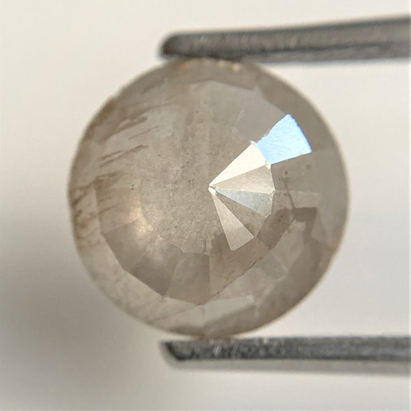 2.15 Ct Grey Round Shape Rose cut Loose Natural Diamonds, 8.51 mm x 3.60 mm Rose cut Round Shape Natural Loose Diamond low price SJ90-58