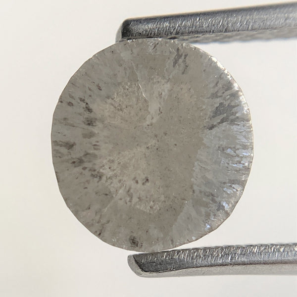 1.85 Ct Oval Shape Gray Natural Loose Diamond, 7.78 mm x 3.74 mm Rose Cut Flat Base Oval Natural Loose Diamond SJ90/62