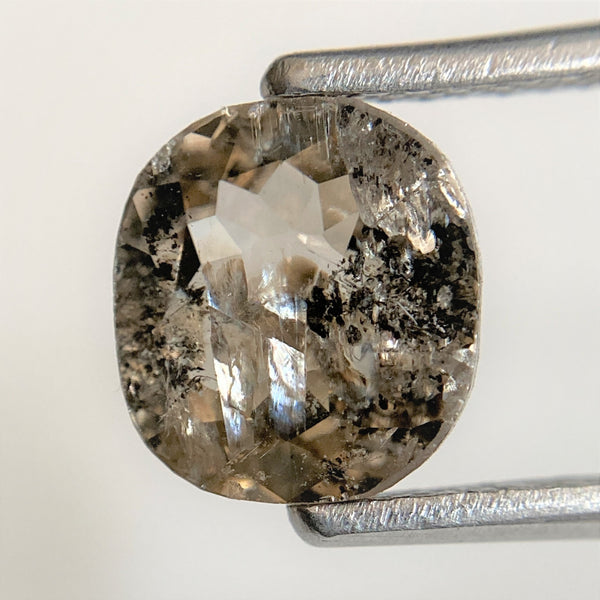 1.42 Ct Natural Oval Shape Rose cut Diamond 7.76 mm x 7.09 mm x 2.68 mm Size Rustic Natural Loose Diamond SJ94/17