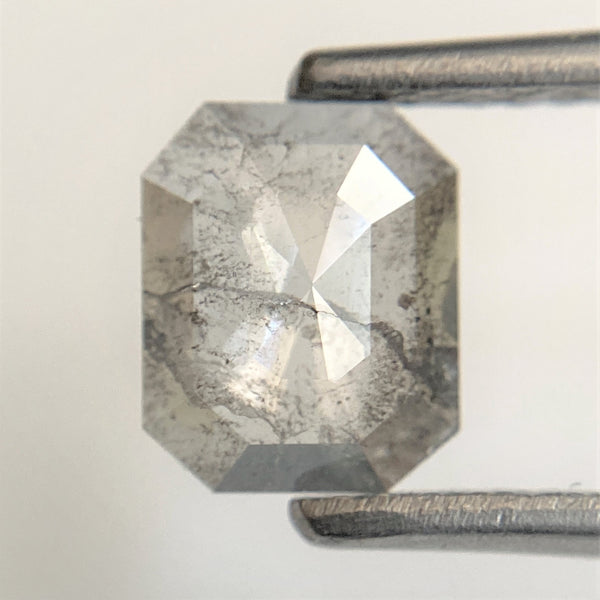 0.86 Ct Fancy Grey Emerald Cut 6.94 mm x 5.61 mm x 1.93 mm Natural Loose Diamond Excellent Diamond quality Use for Jewelry making SJ94/35