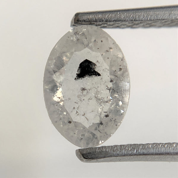 0.94 Ct Oval Shape Gray Natural Loose Diamond 7.78 mm x 5.51 mm x 2.38 mm light Gray Oval Shape Rose Cut Natural Loose Diamond SJ94/39