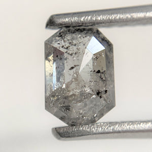 0.85 Ct Natural Dark Gray Emerald Shape Natural Loose Diamond, 6.12 mm x 4.39 mm x 2.96 mm Beautiful sparkling Natural Diamond SJ93/39
