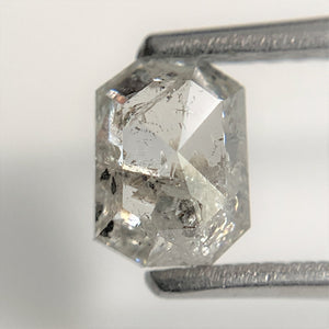 0.97 Ct Natural Dark Gray Emerald Shape Natural Loose Diamond, 6.21 mm x 4.57 mm x 3.17 mm Beautiful sparkling Natural Diamond SJ93/40