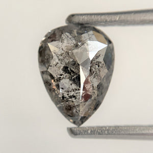 1.29 Ct Fancy Grey Black Pear shape Natural Loose Diamond, 8.33 mm x 6.33 mm x 2.84 mm Pear Cut Superb Quality Diamond SJ93/46